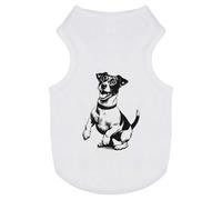 Azeeda 'Happy Jack Russell' Pet Dog/Cat T-Shirt, L (PT00181567)