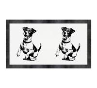 Azeeda 'Happy Jack Russell' Pet Feeding Mat (PM00036679)
