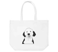 Azeeda 'Happy Labradoodle' Tote Shopping Bag For Life (BG00080474)