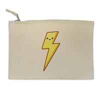 Azeeda 'Happy Lightning Bolt' Canvas Clutch Bag/Accessory Case (CL00053891)