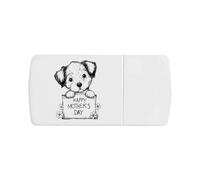 Azeeda 'Happy Mother's Day Puppy' Pill Box with Tablet Splitter (PI00043938)