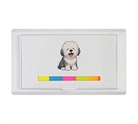 Azeeda 'Happy Old English Sheepdog' Sticky Note Ruler Pad (ST00048888)