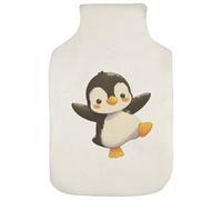Azeeda 'Happy Penguin Dancing' Hot Water Bottle Cover (HW00046367)