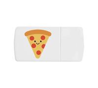 Azeeda 'Happy Pizza Slice' Pill Box with Tablet Splitter (PI00037680)