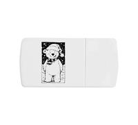 Azeeda 'Happy Polar Bear in Snow' Pill Box with Tablet Splitter (PI00039458)