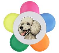 Azeeda 'Happy Poodle Portrait' Flower Shape Highlighter Pen (HL00044002)