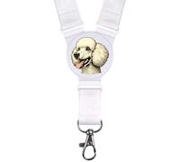 Azeeda 'Happy Poodle Portrait' Neck Strap/Lanyard (LY00043206)