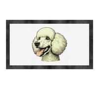 Azeeda 'Happy Poodle Portrait' Pet Feeding Mat (PM00035155)