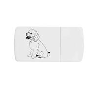 Azeeda 'Happy Puppy' Pill Box with Tablet Splitter (PI00040417)