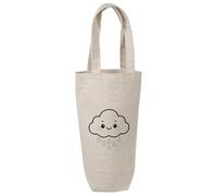 Azeeda 'Happy Rain Cloud' Cotton Wine Bottle Gift/Travel Bag (BL00044807)