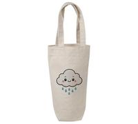 Azeeda 'Happy Rain Cloud' Cotton Wine Bottle Gift/Travel Bag (BL00044808)