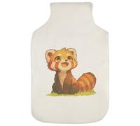 Azeeda 'Happy Red Panda' Hot Water Bottle Cover (HW00052456)