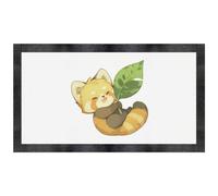 Azeeda 'Happy Red Panda with Leaf' Pet Feeding Mat (PM00040867)