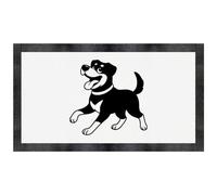 Azeeda 'Happy Rottweiler' Pet Feeding Mat (PM00033648)