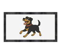 Azeeda 'Happy Rottweiler' Pet Feeding Mat (PM00033649)