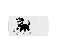 Azeeda 'Happy Rottweiler' Pill Box with Tablet Splitter (PI00038759)