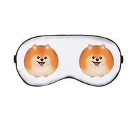 Azeeda 'Happy Round Pomeranian Dog' Sleep/Travel Eye Mask (EY00030552)