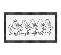 Azeeda 'Happy Running Chickens' Pet Feeding Mat (PM00032849)