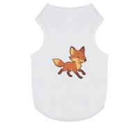 Azeeda 'Happy Running Fox' Pet Dog/Cat T-Shirt, S (PT00164257)