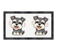 Azeeda 'Happy Schnauzer' Pet Feeding Mat (PM00040748)