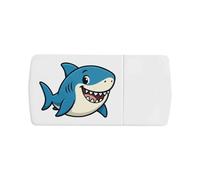 Azeeda 'Happy Shark' Pill Box with Tablet Splitter (PI00037607)