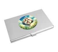 Azeeda 'Happy Shih Tzu' Business Card Holder/Credit Card Wallet (CH00049207)