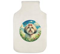 Azeeda 'Happy Shih Tzu' Hot Water Bottle Cover (HW00043468)