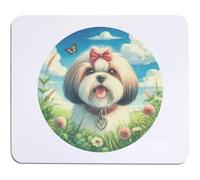 Azeeda 'Happy Shih Tzu' Mouse Mat/Desk Pad (MO00039877)