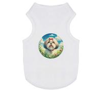 Azeeda 'Happy Shih Tzu' Pet Dog/Cat T-Shirt, S (PT00162089)