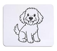 Azeeda 'Happy Sitting Cockapoo' Mouse Mat/Desk Pad (MO00041635)