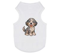 Azeeda 'Happy Sitting Cockapoo' Pet Dog/Cat T-Shirt, XS (PT00169092)