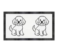 Azeeda 'Happy Sitting Cockapoo' Pet Feeding Mat (PM00033562)