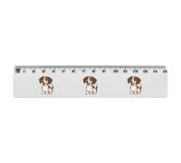Azeeda 'Happy Sitting Jack Russell' 15cm (6 Inch) White Plastic Ruler (RL00102933)