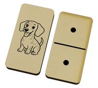 Azeeda 'Happy Sitting Jack Russell' Domino Set & Box (DM00052711)