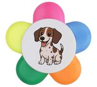 Azeeda 'Happy Sitting Jack Russell' Flower Shape Highlighter Pen (HL00042405)