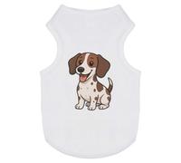 Azeeda 'Happy Sitting Jack Russell' Pet Dog/Cat T-Shirt, M (PT00169086)