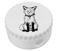Azeeda 'Happy Smiling Fox Sitting' Compact Pencil Sharpener (PS00054262)