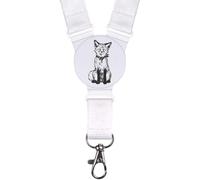 Azeeda 'Happy Smiling Fox Sitting' Neck Strap/Lanyard (LY00044468)
