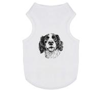 Azeeda 'Happy Springer Spaniel Dog Portrait' Pet Dog/Cat T-Shirt, M (PT00181538)