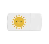 Azeeda 'Happy Sunshine' Pill Box with Tablet Splitter (PI00043084)