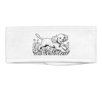 Azeeda 'Happy Toy Poodle Running with Flowers' Beauty Head Band/Hair Band (HB00041024)