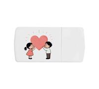 Azeeda 'Happy Valentine's Day' Pill Box with Tablet Splitter (PI00041475)