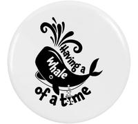Azeeda 'Happy Whale' Button/Lapel Badges (BB067815) | Pin Back Badges for Clothes, Bags, Accessories and Gifts