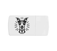 Azeeda 'Happy Whippet Dog Portrait' Pill Box with Tablet Splitter (PI00035901)