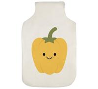 Azeeda 'Happy Yellow Pepper' Hot Water Bottle Cover (HW00050945)