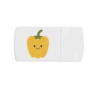 Azeeda 'Happy Yellow Pepper' Pill Box with Tablet Splitter (PI00044439)