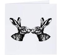 Azeeda 'Hare Couple' Blank Greeting Card (GC00092801)
