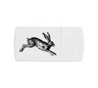 Azeeda 'Hare Rabbit Jumping' Pill Box with Tablet Splitter (PI00042968)