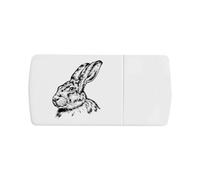 Azeeda 'Hare Rabbit Portrait' Pill Box with Splitter (PI00045564)