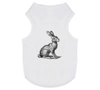 Azeeda 'Hare Sitting' Pet Dog/Cat T-Shirt, S (PT00146257)